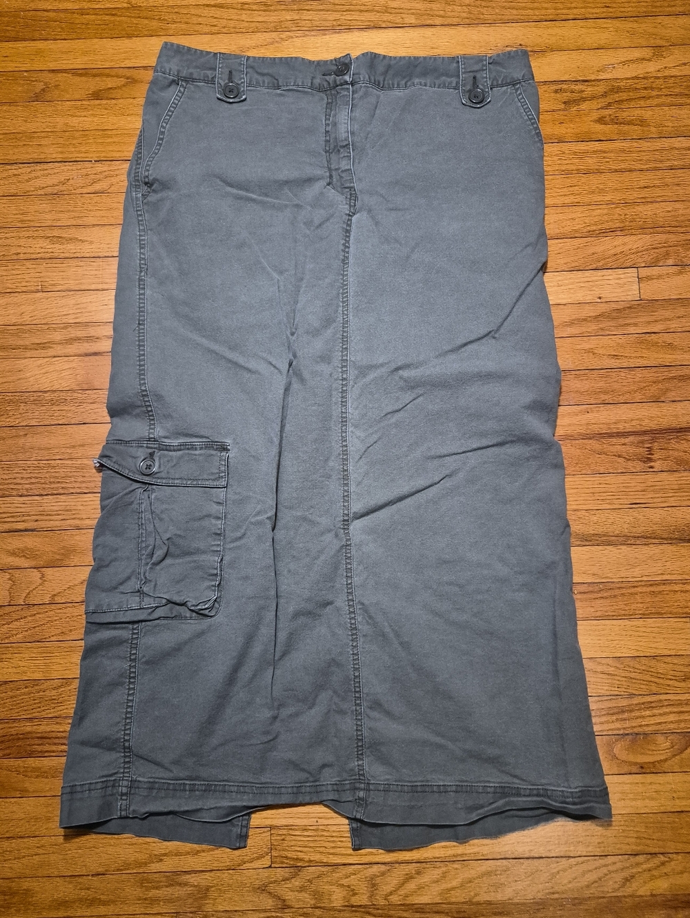 Venezia Lane Bryant Green Y2k Long Cargo Skirt Size 14